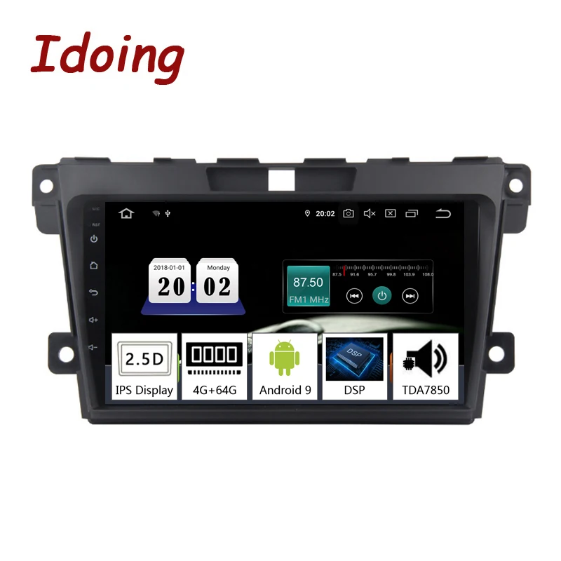Автомагнитола Idoing 2 5D 9 дюймов Android 0 видеоплеер навигация GPS для Mazda Cx 7 cx7 cx 2008 2015 4 Гб