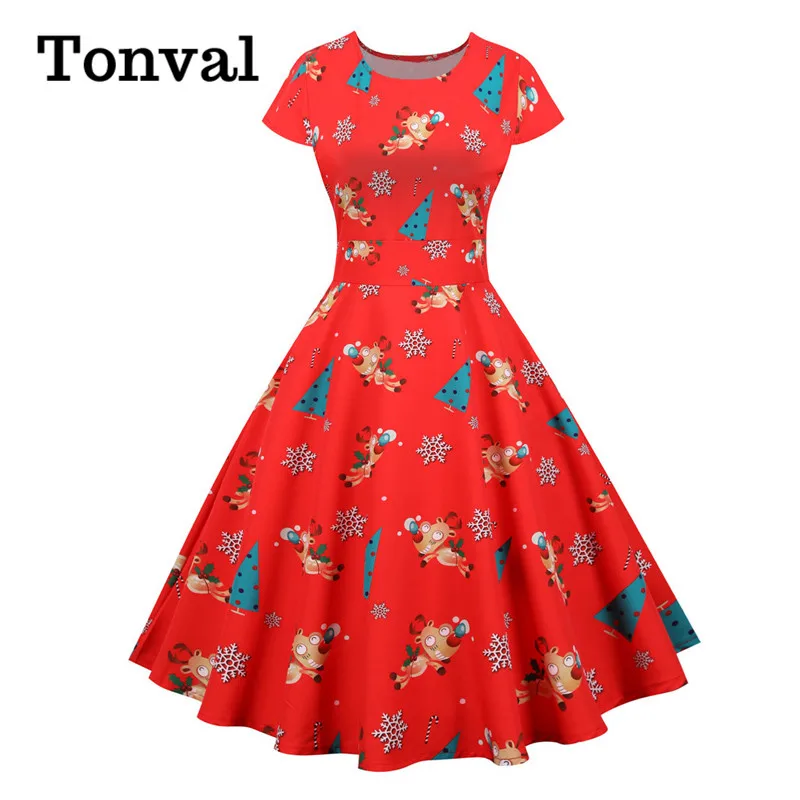 Тонвал с разноцветным рисунком Красный Рождественский подарок для женщин