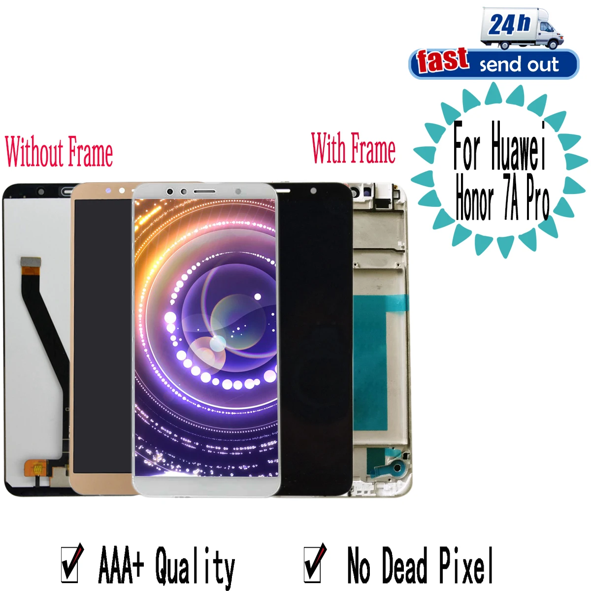 ЖК дисплей 5 7 дюйма для Huawei Honor 7A Pro сенсорный экран с цифровым преобразователем в