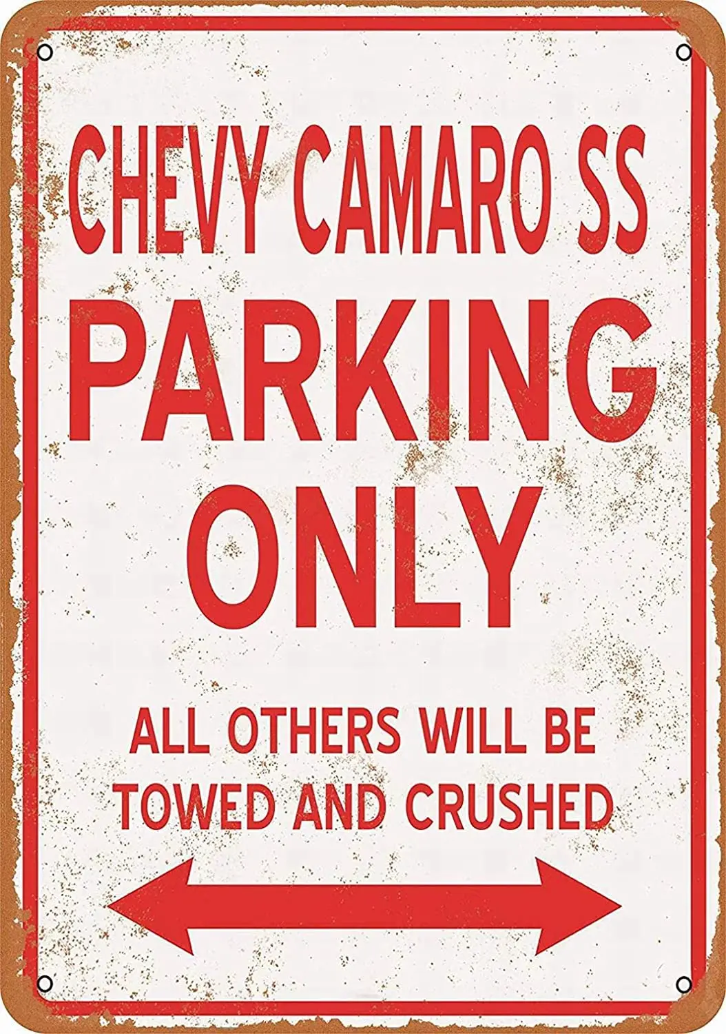 

Fsdva 8 x 12 Metal Sign - Chevy Camaro SS Parking ONLY - Vintage Look