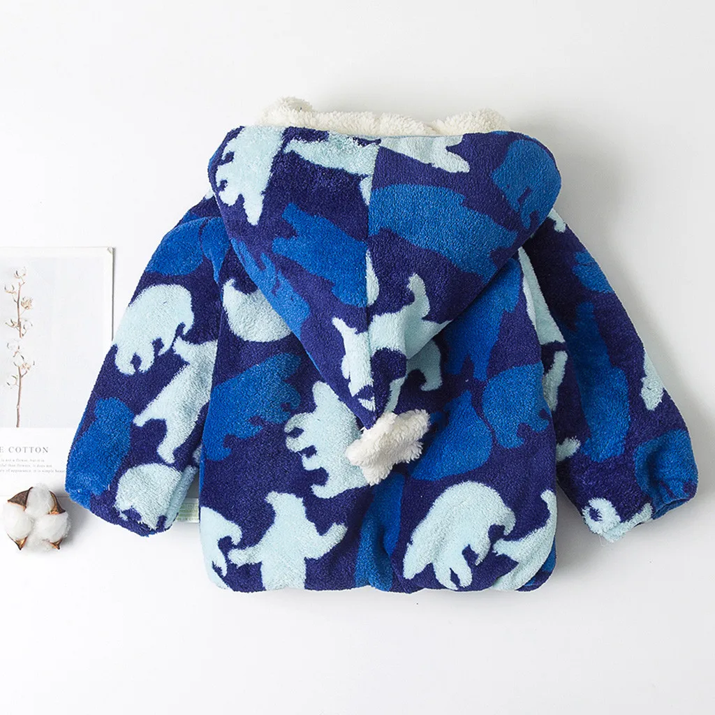 Autumn Winter Warm Jackets Boys Girl Coats Kid Zip Thick Long Sleeve Cotton Snowsuit Hoodie newborn Overcoat baby warm Clothing