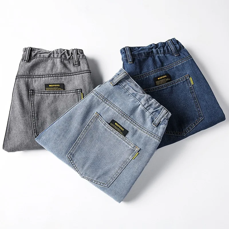 

2020 New Autumn Winter Oversized Men Blue Baggy Jeans Mens Casual Loose Simple Straight Leg Jeans Pants Hommes Jeans