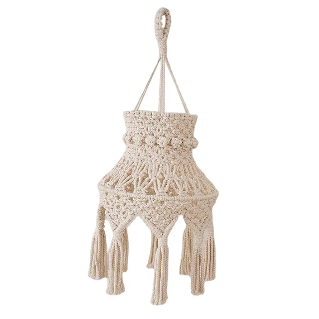 

Ручная плетеная макраме потолочная лампа в стиле бохо для спальни