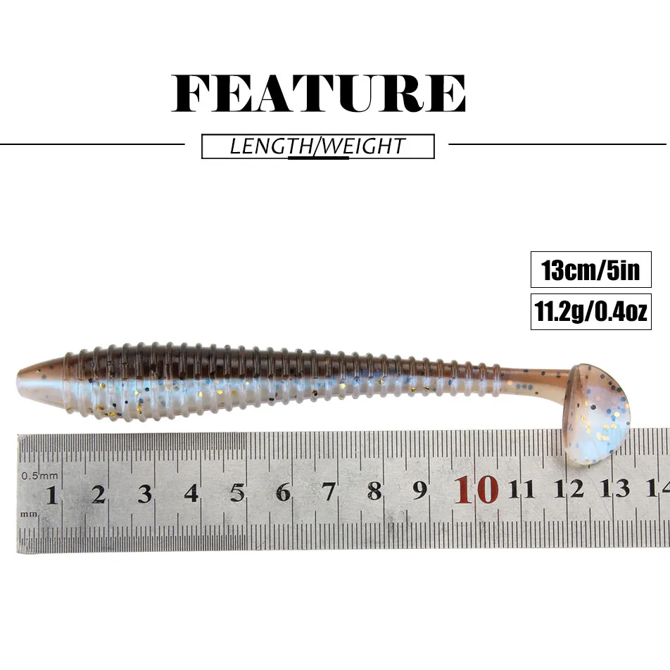 Приманка рыболовная из силикона розовое дерево 13 см/11 г резиновая рыбка | Спорт и