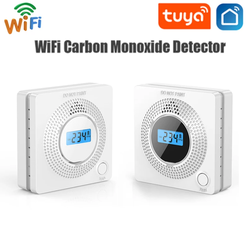 

Смарт-датчик утечки природного газа Tuya с Wi-Fi, датчиком температуры и ЖК-дисплеем