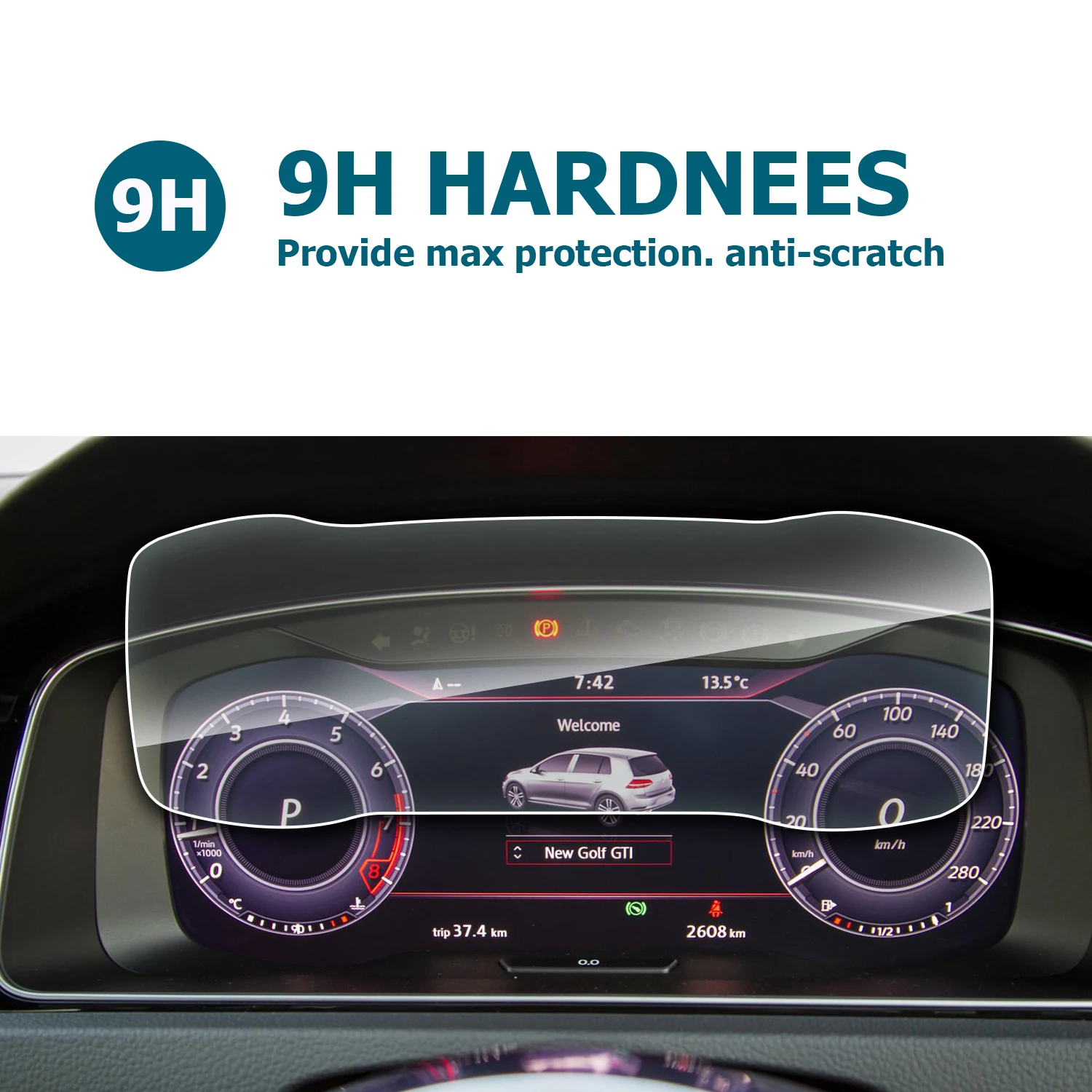 ruiya for golf 7 2018 12 3 inch car lcd instrument screen protector auto interior accessories tempered glass film 28393mm free global shipping