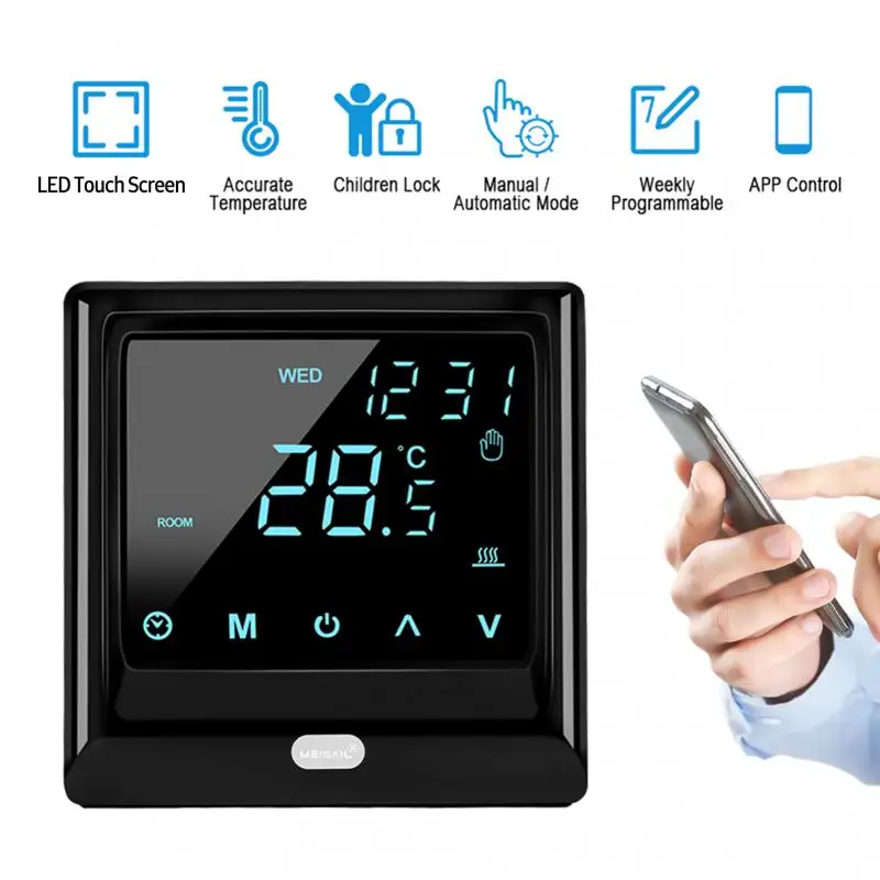 

MH-1824 Tuya Wifi Bluetooth-compatible Smart Thermostat Electric Floor Heating LCD Digital Temperature Control Panel Smart Life