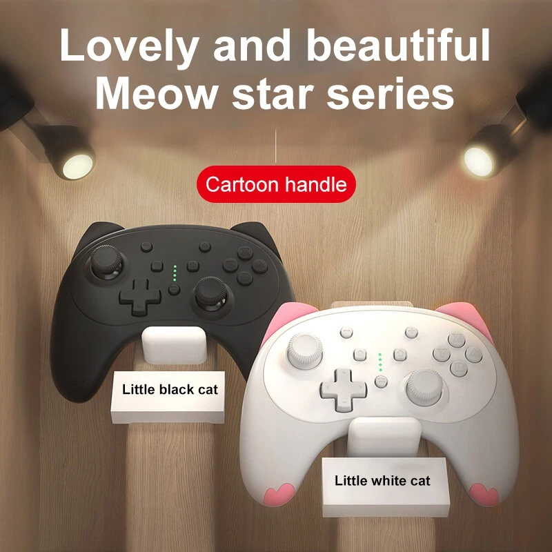 

Gamepad For Nintendo Switch / Switch Lite Console Cartoon Cat Wireless Gamepad Video Game USB Joystick Controller Accessories