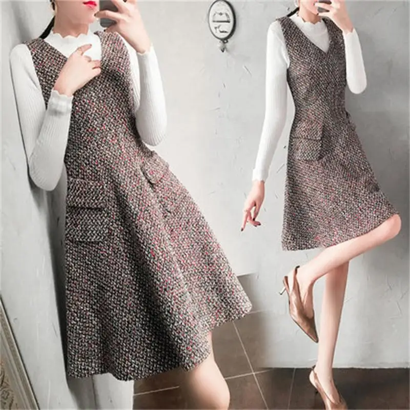 Модные костюмы для женщин весна-зима новый высококачественный свитер с длинным