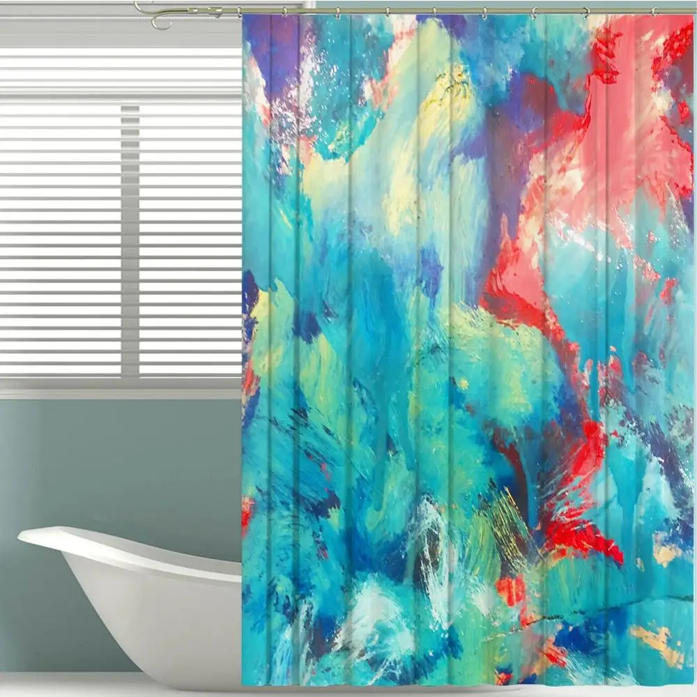 Водонепроницаемая занавеска для душа из полиэстера с 3D принтом разные размеры