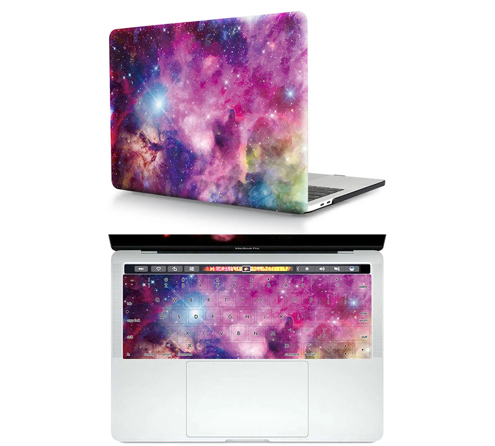Жесткий чехол HRH 2в1 с рисунком неба и силиконовой клавиатурой для Mac Pro13 &quotA2159 Retina