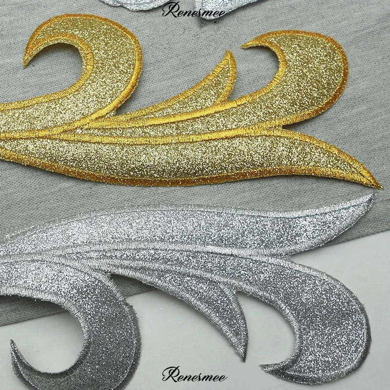 1 пара зеркал железо на золотом и серебряном цвете горячая Распродажа вышивка