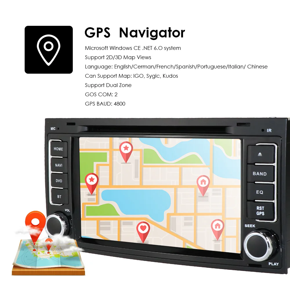Автомобильный мультимедийный плеер gps навигация 7 дюймов 2 Din авторадио для VW/Volkswagen/Touareg T5 транспортер Multivan Canbus FM радио USB
