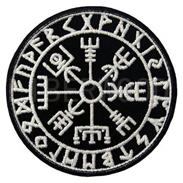 Paganism 8cm(3 inch) Ворон символ Одина Unicursal Valknut Valhalla тактические Викинги боевой патч Blackbird Sun эмблема военный значок аппликация патч - Цвет: Paganism 8cm(3 inch)