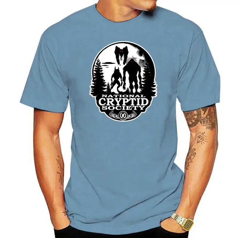 

Bigfoot Dogman Mothman UFO; National Cryptid Society Heather Grey Tops Tee T Shirt Festive Plus Size T-Shirt