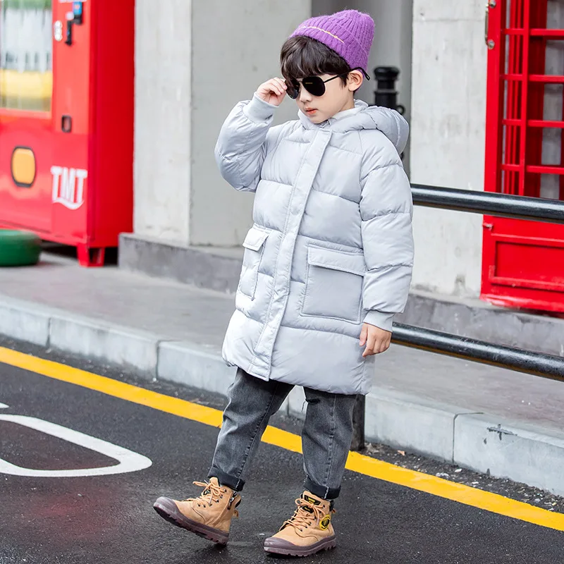 

2020 Winter Children's Down Cotton Jacket for Boys Thicken Warm Girls Hooded Snowsuit Coat Waterproof Kids Long Parka TZ615