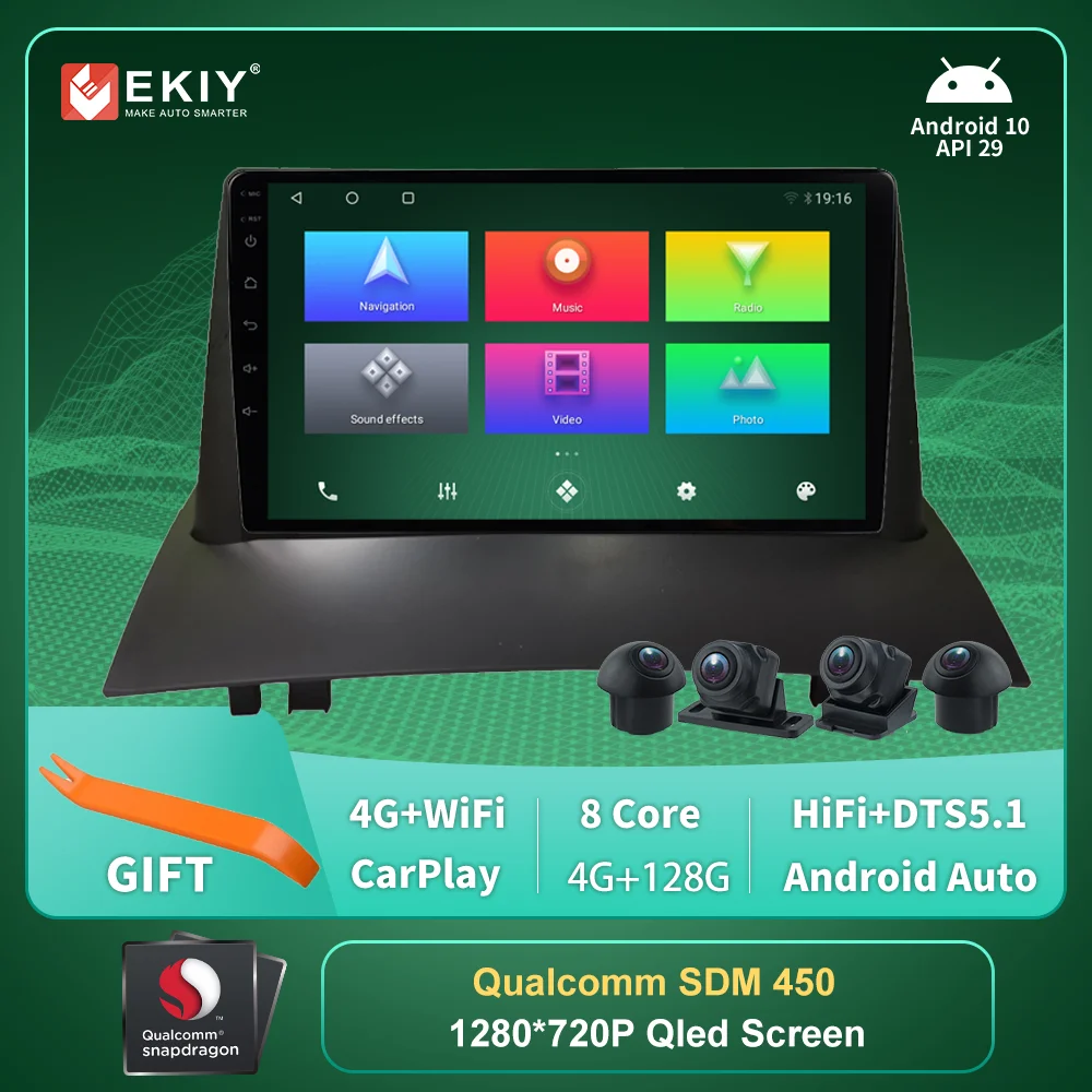 

Car Radio Stereo for Renault Megane 2004-2008 Navigation GPS Multimedia Video Player 4G Autoradio 2din DTS Bluetooth Carplay