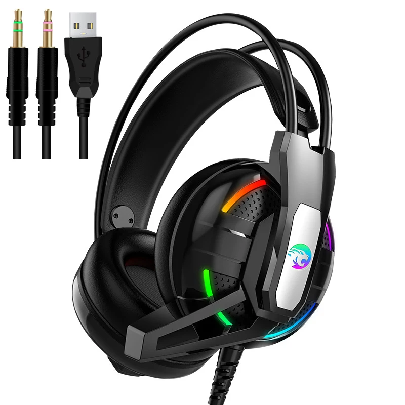 PS4 Игровые наушники 4D стерео RGB светильник наушники видео игровая гарнитура с микрофоном для нового Xbox One/ноутбука/ПК планшета геймера