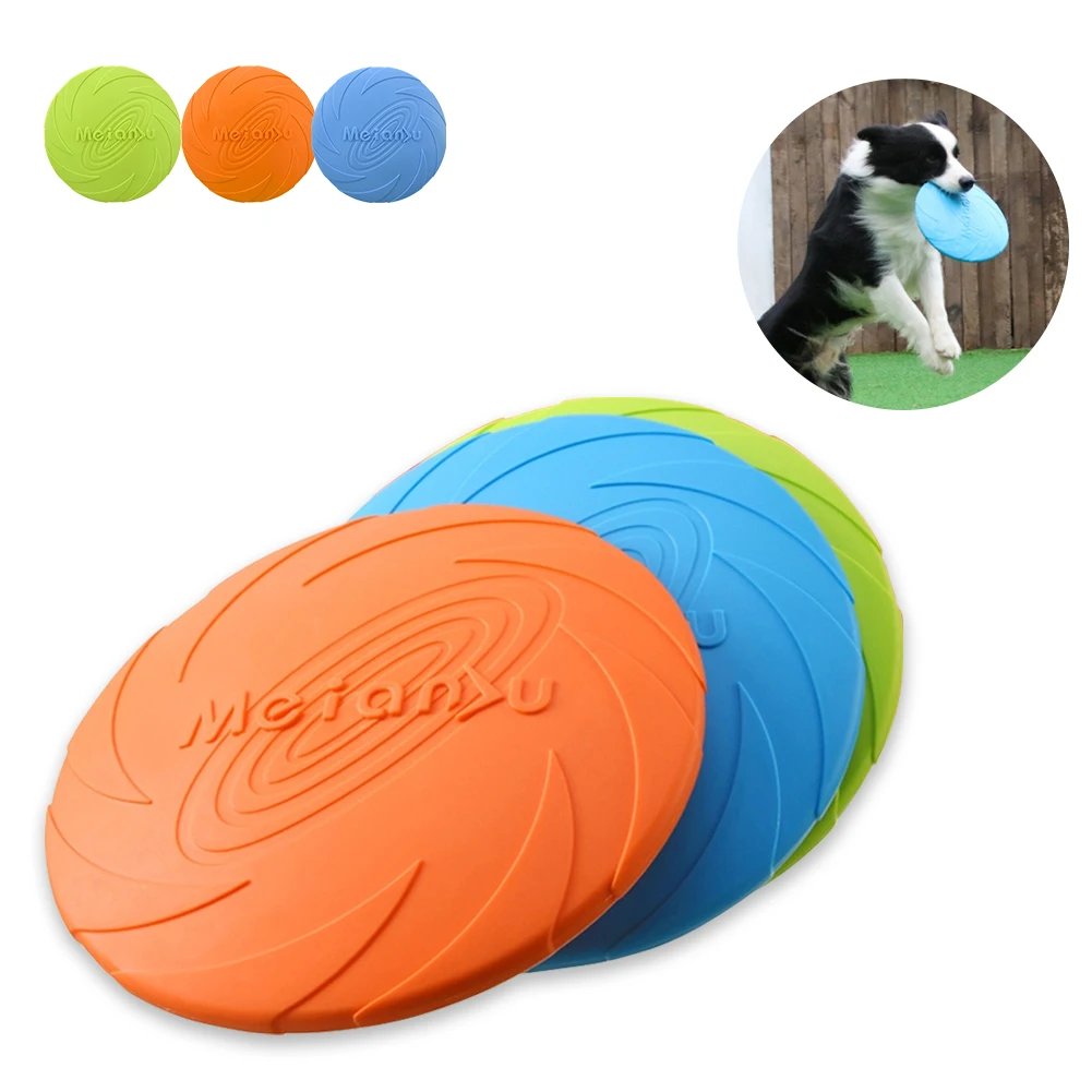 

Silicone Flying Saucer Dog Cat Toy Dog Game Flying Discs Resistant Chew Puppy Training Interactive Pet Supplies Outdoor Feeder