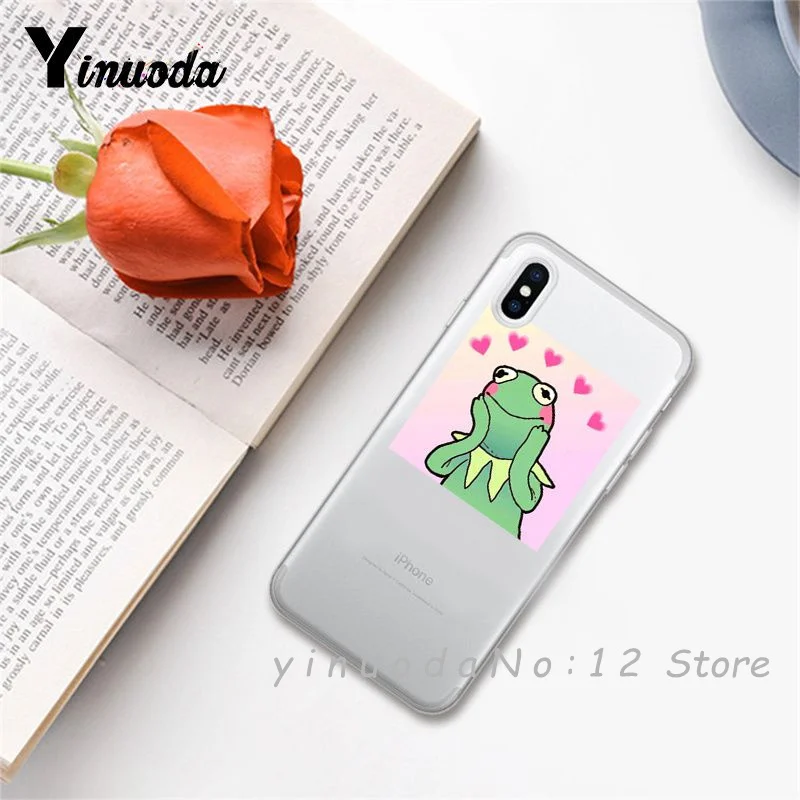 19 Yinuoda супер милый кот собака мультфильм розовый в форме сердца ты и я серия HD Прозрачный чехол для телефона для iphone 6 7 8 Plus X XS XSMax 5S - Цвет: 19