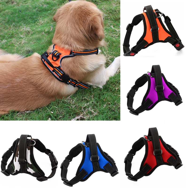 Собачий Мягкий регулируемый поводок для домашних животных большой собачий жилет