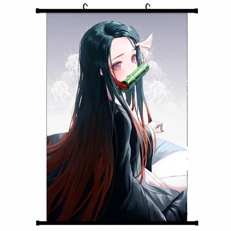 Аниме Demon Slayer: Kimetsu no Yaiba Kamado Tanjirou Nezuko настенный прокрутки плакат Настенные