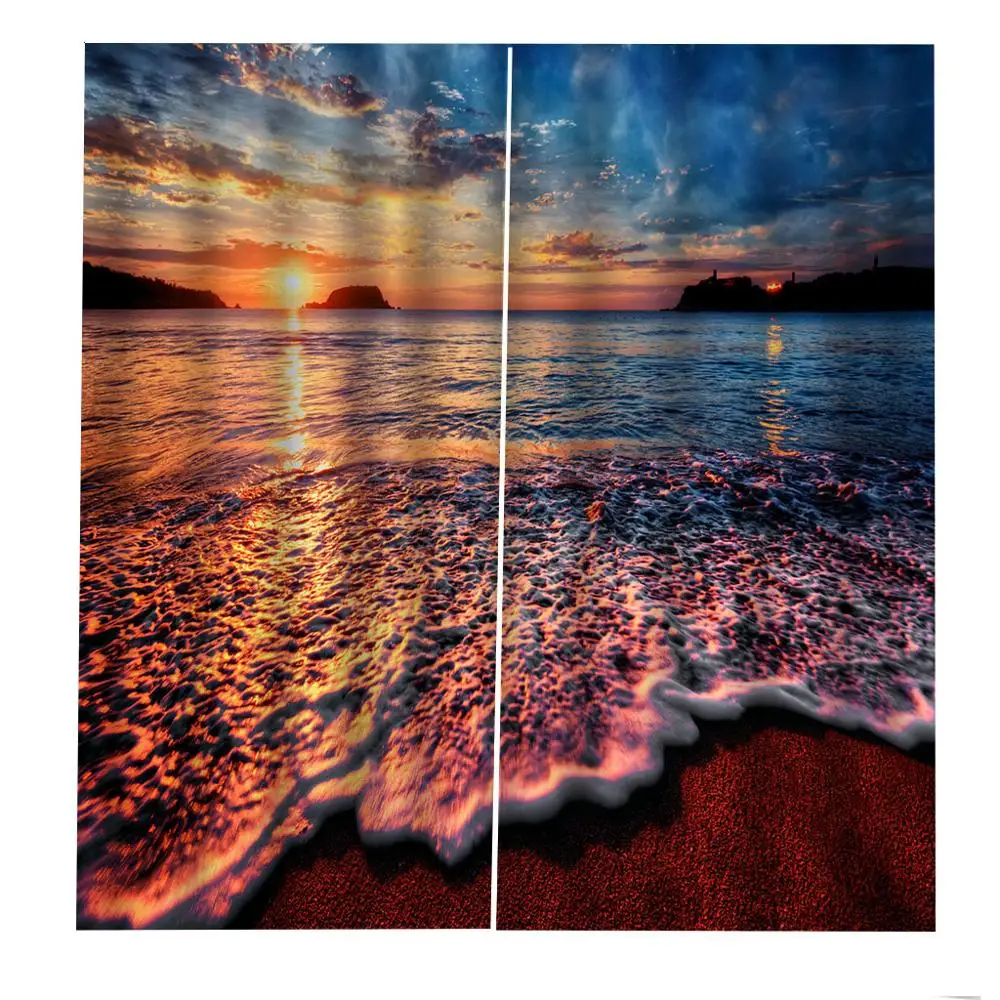 Длинные занавески с распылителем 3D для гостиной спальни затемняющие оконные