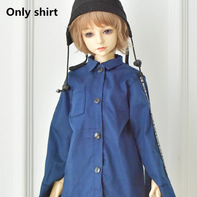 for 38-45cm dolls 1/4, кукольная одежда, крутая, черная, белая, с дырками, модная рубашка, сделай сам, игрушки для детей, аксессуары для кукол, одежда для Bjd кукол, подарки - Цвет: for 38-45cm dolls