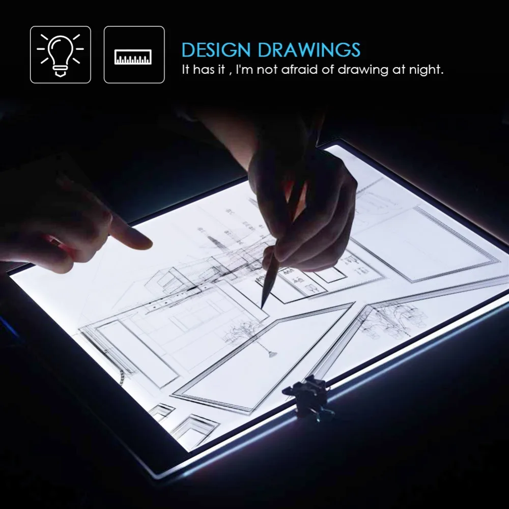 Цифровой планшет A3 A4 A5 GraphicTablet для рисования знак дисплей Панель светящийся трафарет Графический художник тонкая доска для рисования свет
