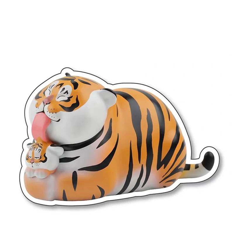 

Портативная мини-фигурка толстого тигра, кукла, маленький тигр, настольное украшение, мультяшное животное, креативная детская игрушка из ПВ...