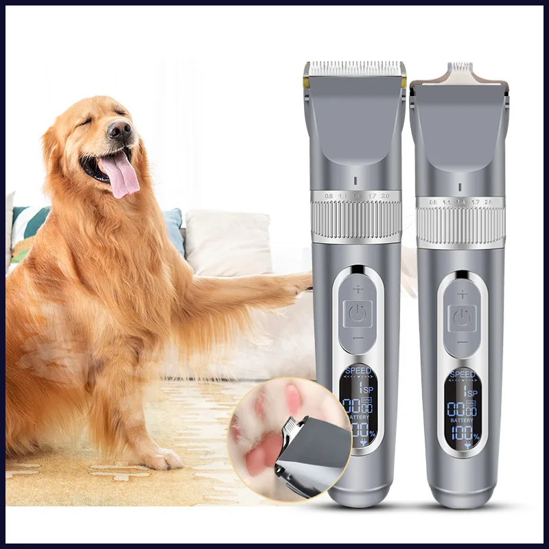 

Two-in-one pet shaving device, rechargeable pet shaving device, LCD display, dog hair clippers