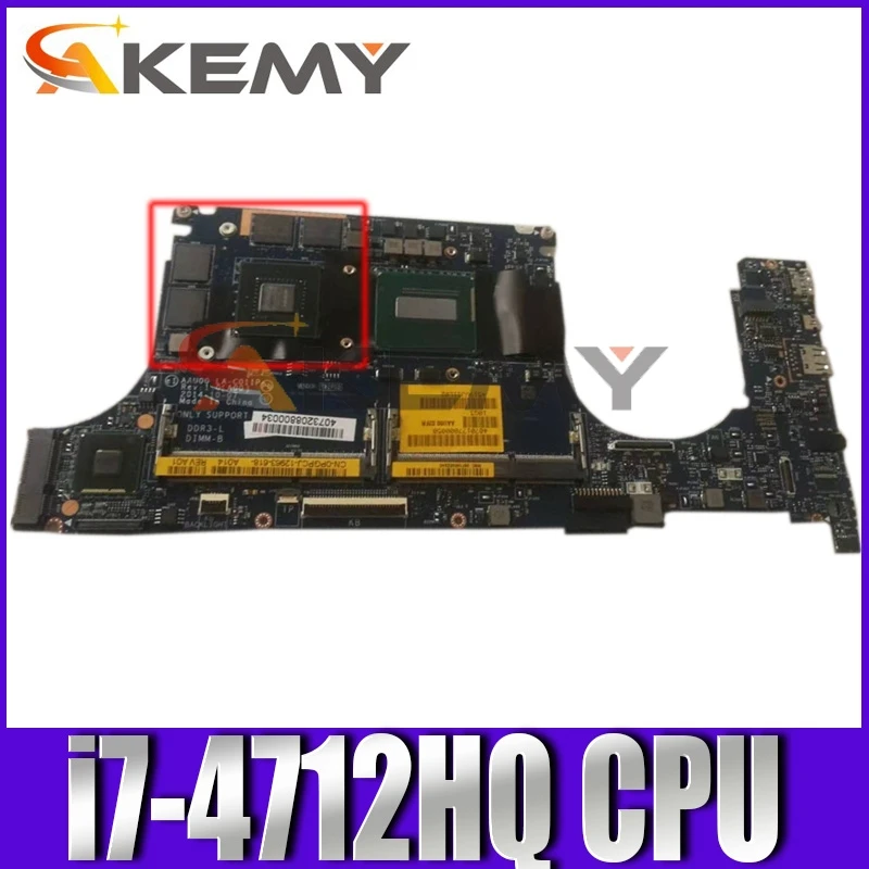 

Оригинальная материнская плата для ноутбука DELL Precision M3800 материнская плата i7-4712HQ SR1PZ N15P-Q1-A2 CN-0PGPCJ 0PGPCJ LA-C011P DDR3L