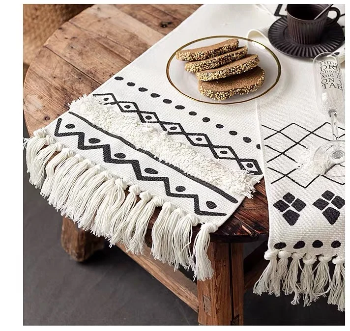 Настольная дорожка хлопок и лен Цветок Простой стиль скатерти комод шарфы кухня