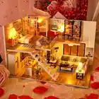 DIY Лофт квартиры Кукольный дом 3D деревянная мебель светодиодный комплект рождественские подарки на день рождения миниатюры рамбокс Мини Кукольный дом Незаконченный