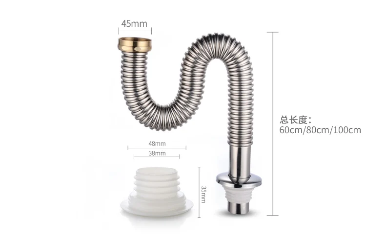 

Kitchen stainless steel sink drain filter single tank sink drain pipe deodorant bathroom sewer accessories magic kitchen basket