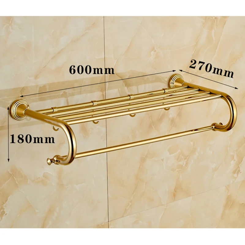 Senlesen роскошная золотистая вешалка для полотенец настенный держатель двойные