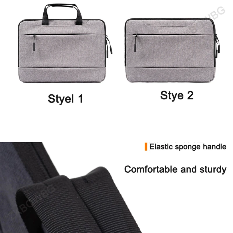 laptop sleeve for macbook pro air for asus lenovo hp dell 13 13 3 14 15 4 inch portable zipper briefcase computer pocket bag free global shipping