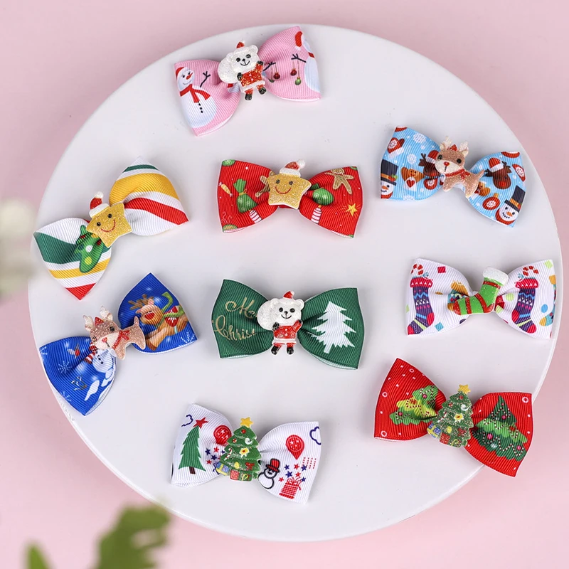 

3PCS/Set Girls Hair Accessories Christmas Hairpin Bow Hair Clip Baby Hairpins Headwear Girl Christmas Cute Hair accessories