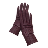 gloves 2020 new ladies sheepskin wine red leather fashion winter warmth beautiful free shipping genuine leather driving outdoor