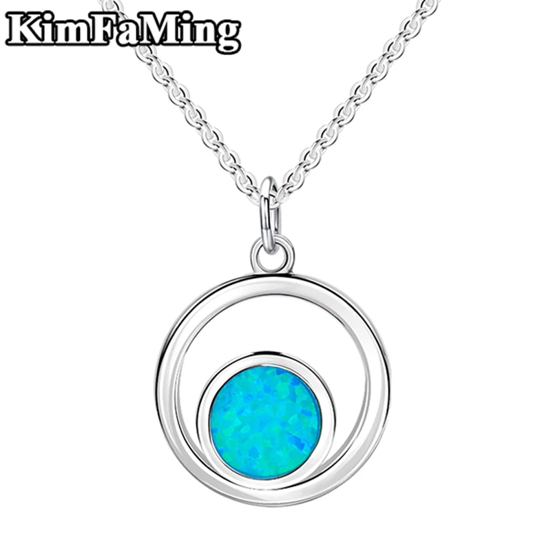 

Простые милые женские круглой огранки опал цвета: золотистый, серебристый офисные ожерелья ювелирные изделия прекрасный для женщин ювелир...