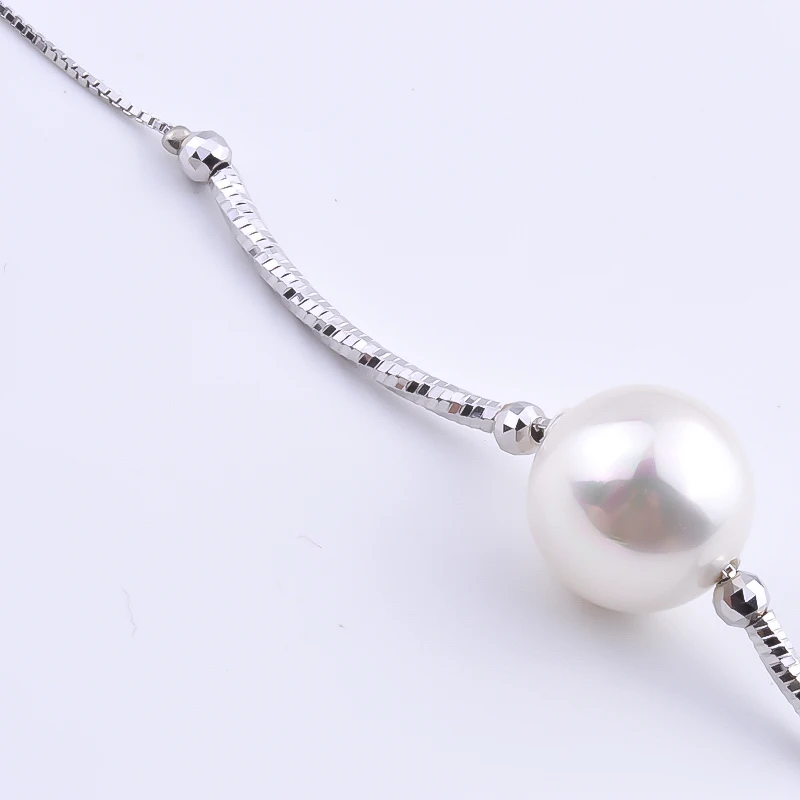 Большая белая ракушка жемчужное ожерелье из стерлингового серебра 925 пробы