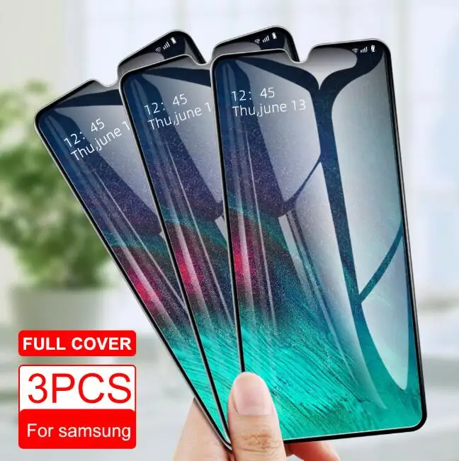 3 шт. закаленное стекло для Samsung A50 A40 A70 A90 M30 A30 M10 A10 Защитное экрана SamsungA8 A9 A7 2018 A5 2020