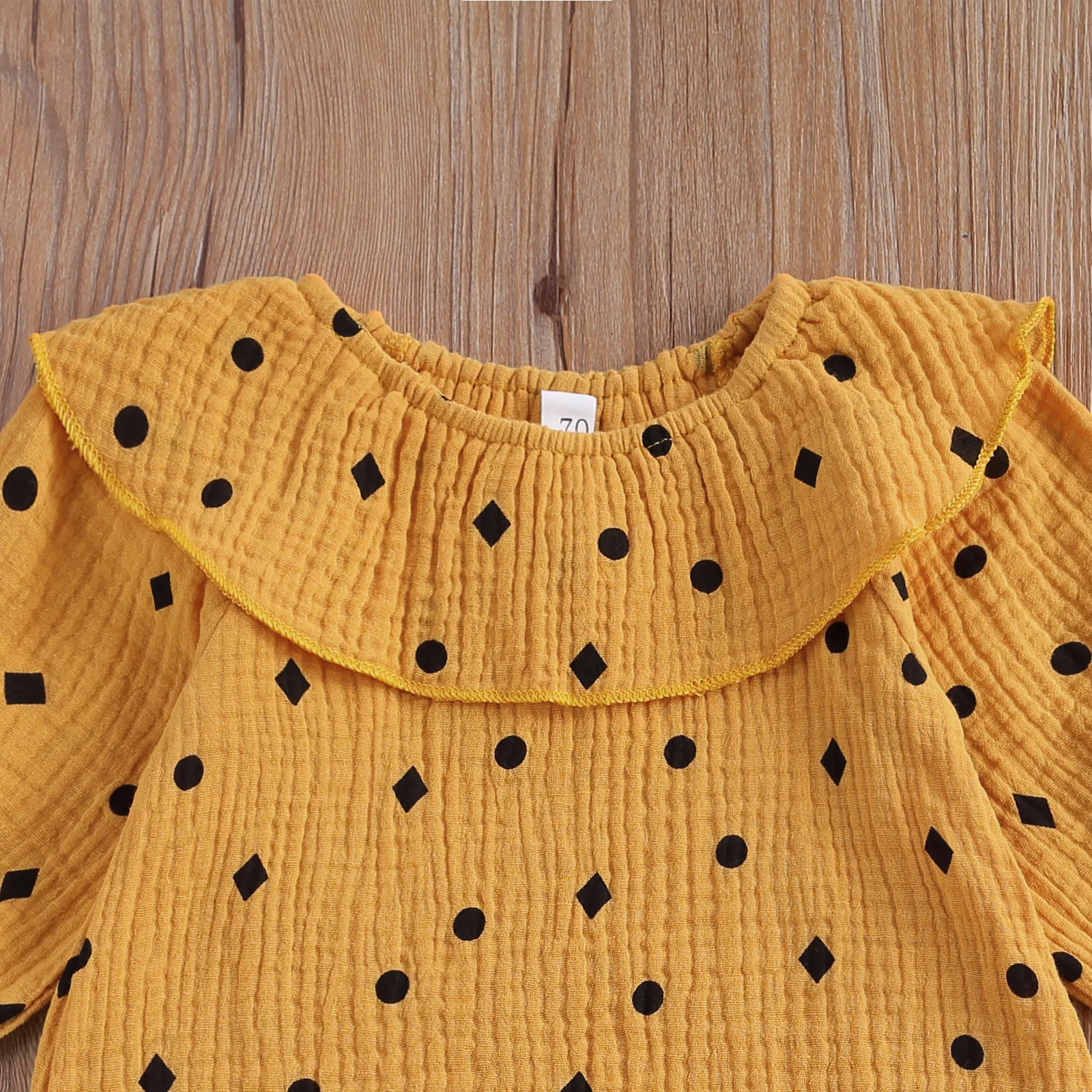 Комплект хлопковой одежды для новорожденных девочек топы с оборками и длинным