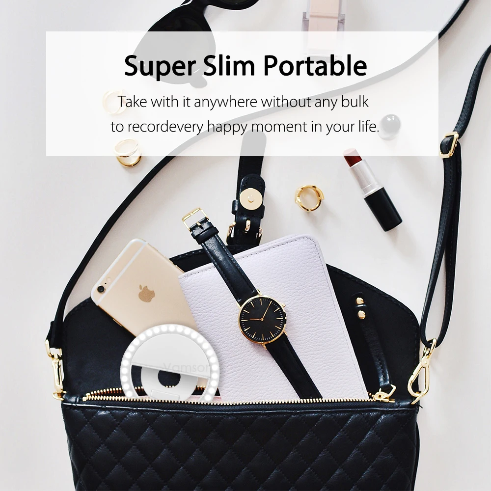 кольцо для селфи vamson светодиод