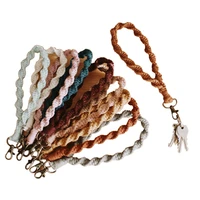 11 colors creative cotton rope woven bracelet keychain a practical gift pendant