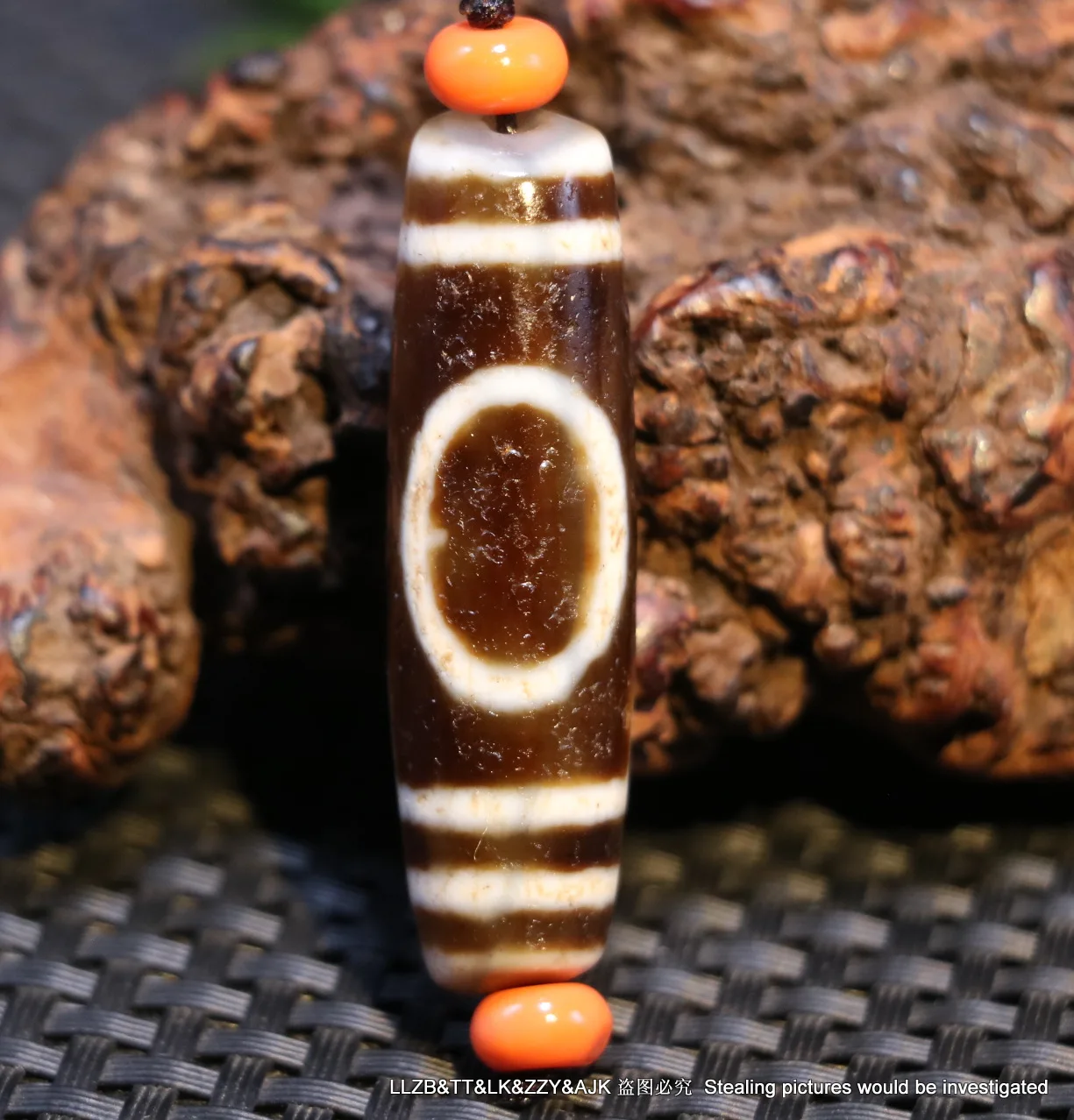 

LKbrother соусы сила волшебный Тибетский Старый Агат 1 глаз 2-слойный пик Амулет из бисера Talisman UPD210721N14