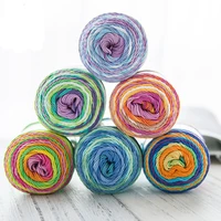 streamer mercerized cotton wool yarn weaving handmade cotton woven sweater line segment dyed mercerized cotton yarn accessory