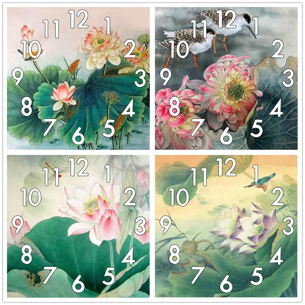 Полноформатная алмазная живопись Dpsprue вышивка крестиком цветок птица с часовым