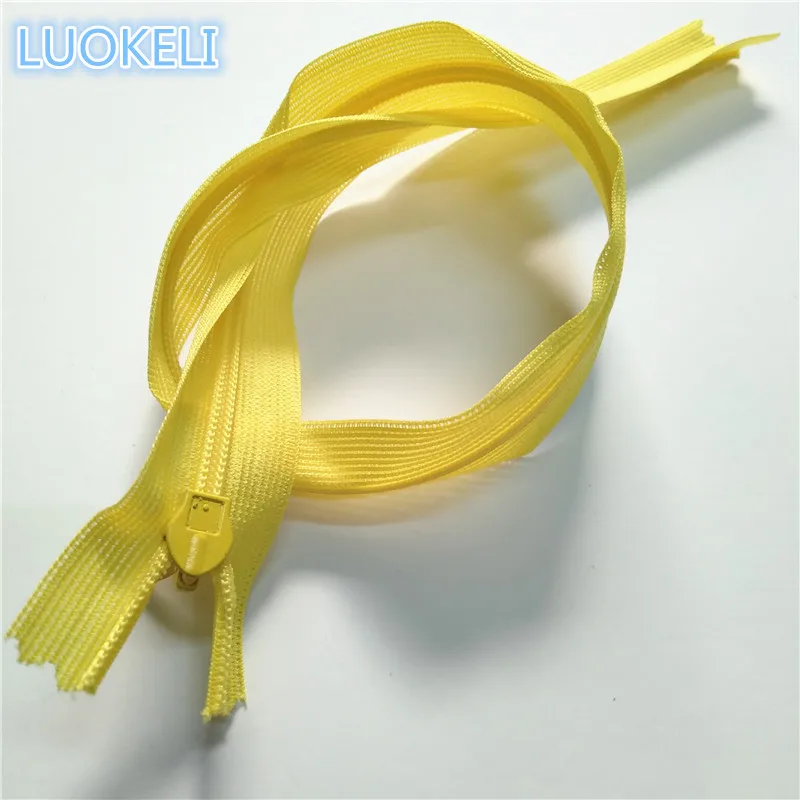 Yellow 30 см(12 дюймов) 10 штук 3# шелк скрытая молния пользовательский процесс шитья многоцветная опционально - Цвет: Yellow