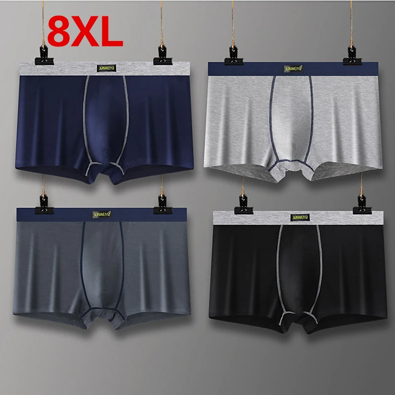 4-packs Modal fabricPlus 5xl 6XL 7XL 8XL Underwear Boxer Male  2020 New Men's Boxer Pantie Lot Underpant Loose Large Short